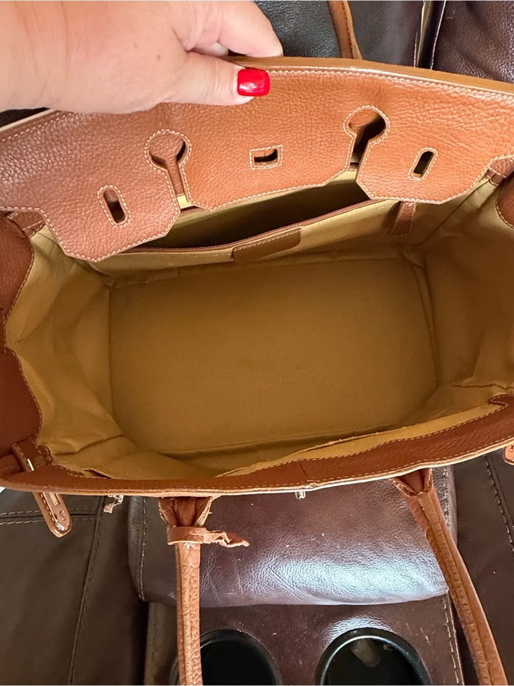 Brown Leather Tote Bag for Men - Spacious Everyday Carry